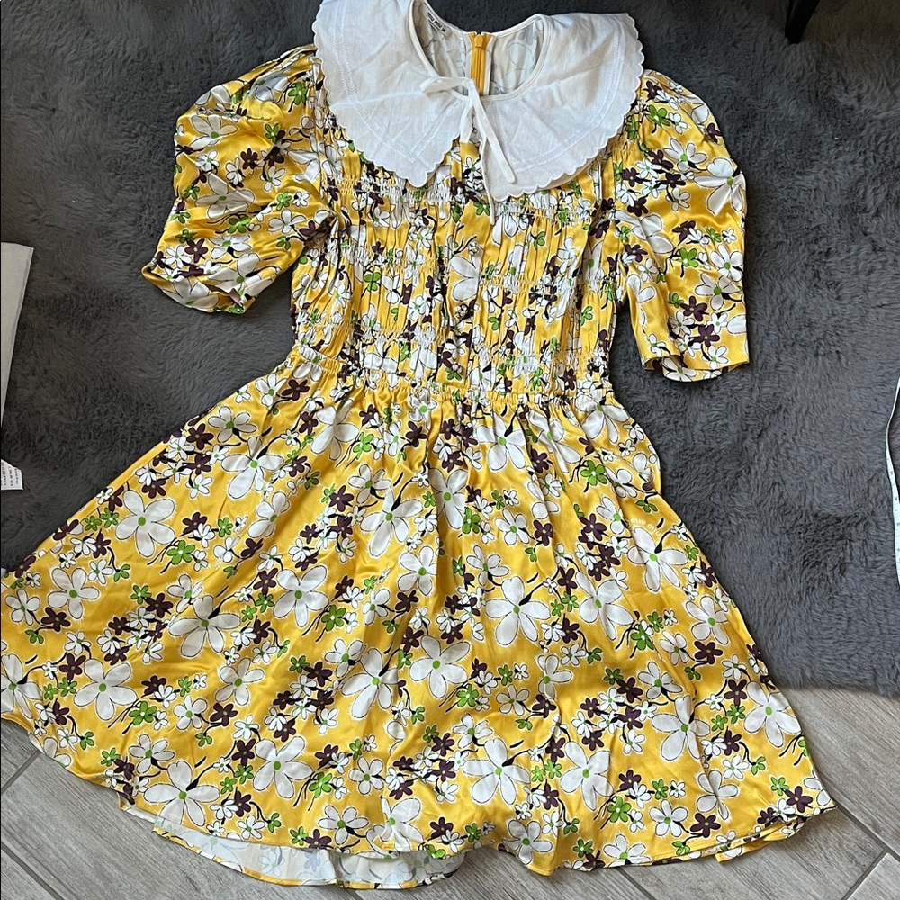 MiuMiu  women Yellow Floral Dress